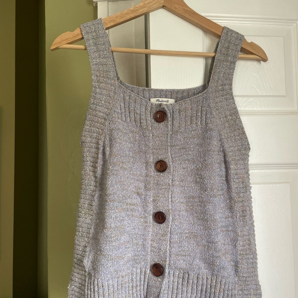 Madewell Lavender Button-Front Knit Tank